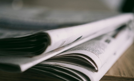 Giornale cartaceo ripiegato